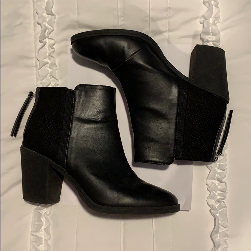 H&M Vegan Leather Booties Sz 9.5